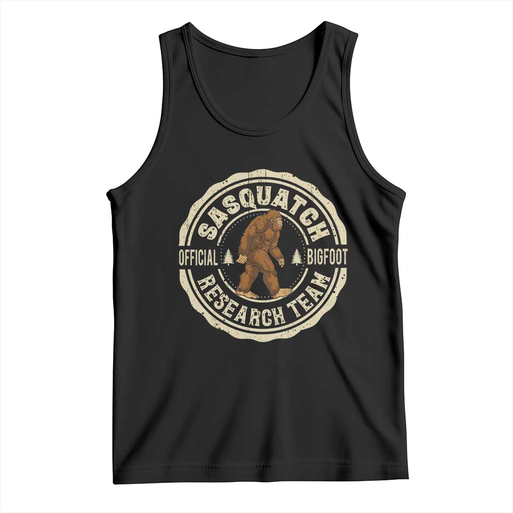 Funny Bigfoot Research Team Tank Top Retro Official Sasquatch Forest Stroll TS11 Black Print Your Wear