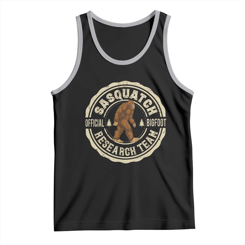 Funny Bigfoot Research Team Tank Top Retro Official Sasquatch Forest Stroll TS11 Black Athletic Heather Print Your Wear
