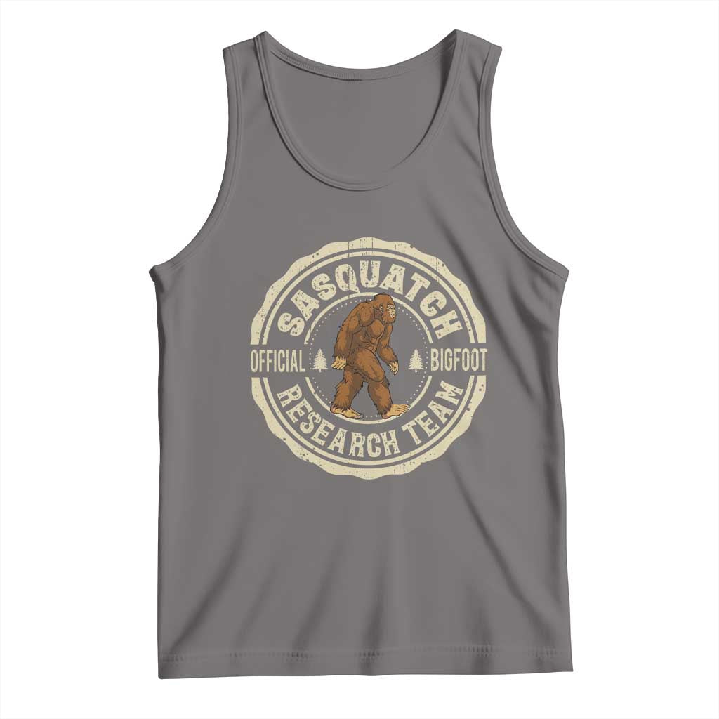 Funny Bigfoot Research Team Tank Top Retro Official Sasquatch Forest Stroll TS11 Deep Heather Print Your Wear