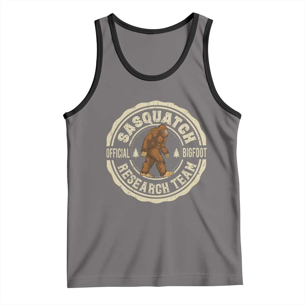 Funny Bigfoot Research Team Tank Top Retro Official Sasquatch Forest Stroll TS11 Deep Heather Black Print Your Wear