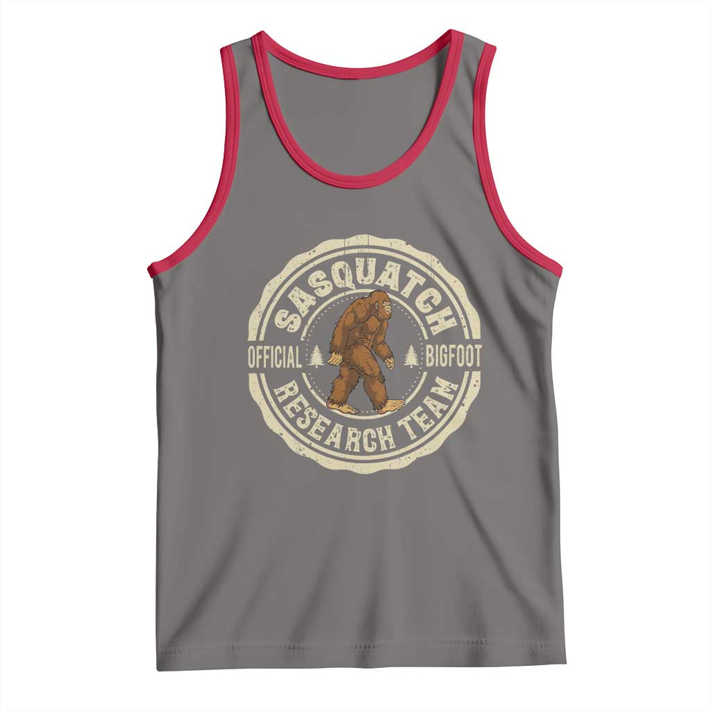 Funny Bigfoot Research Team Tank Top Retro Official Sasquatch Forest Stroll TS11 Deep Heather Red Print Your Wear