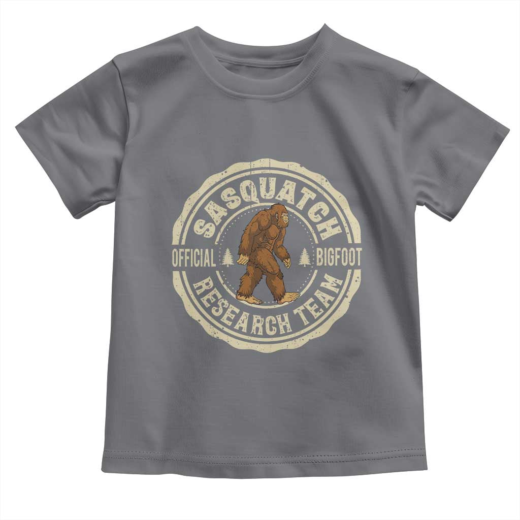 Funny Bigfoot Research Team Toddler T Shirt Retro Official Sasquatch Forest Stroll TS11 Charcoal Print Your Wear