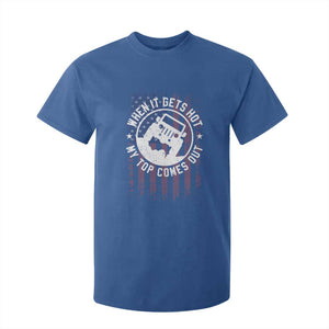 Funny When It Gets Hot My Top Comes Out T Shirt For Kid Off Road Car American Flag TS11 Royal Blue Print Your Wear