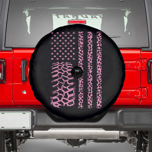 Off Road Car Wheel Pink Leopard Print American Flag Spare Tire Cover TS11 Black Print Your Wear