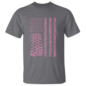 Off Road Car Wheel Pink Leopard Print American Flag T Shirt TS11 Charcoal Print Your Wear