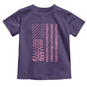 Off Road Car Wheel Pink Leopard Print American Flag Toddler T Shirt TS11 Purple Print Your Wear