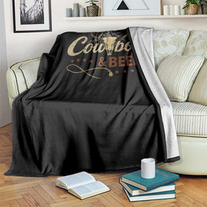 Funny Cowboy And Beer Throw Blanket Western Country Music Longhorn Skull TS11 Print Your Wear