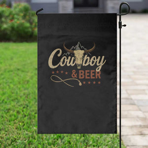 Funny Cowboy And Beer Garden Flag Western Country Music Longhorn Skull TS11 Print Your Wear