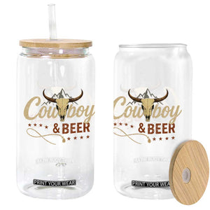 Funny Cowboy And Beer Glass Can Western Country Music Longhorn Skull TS11 Print Your Wear