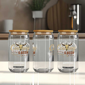 Funny Cowboy And Beer Glass Can Western Country Music Longhorn Skull TS11 Print Your Wear