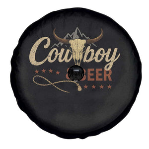 Funny Cowboy And Beer Spare Tire Cover Western Country Music Longhorn Skull TS11 Print Your Wear