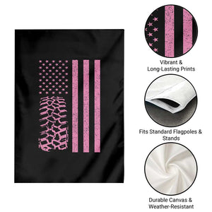 Off Road Car Wheel Vintage Pink American Flag Garden Flag TS11 Print Your Wear