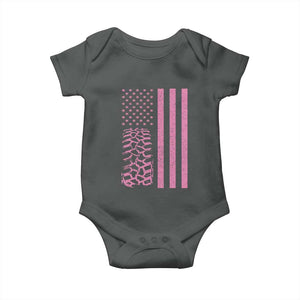 Off Road Car Wheel Vintage Pink American Flag Baby Onesie TS11 Dark Heather Print Your Wear