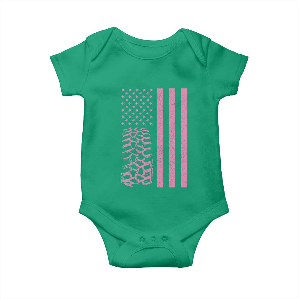 Off Road Car Wheel Vintage Pink American Flag Baby Onesie TS11 Irish Green Print Your Wear