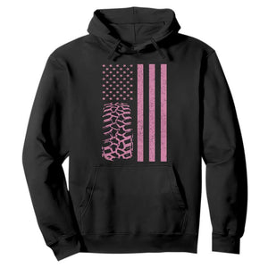 Off Road Car Wheel Vintage Pink American Flag Hoodie TS11 Black Print Your Wear