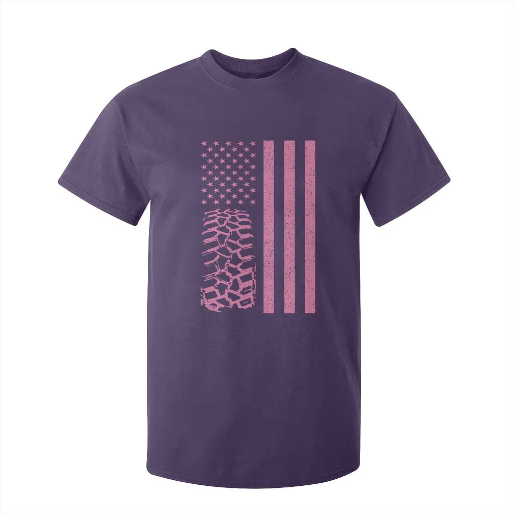 Off Road Car Wheel Vintage Pink American Flag T Shirt For Kid TS11 Purple Print Your Wear