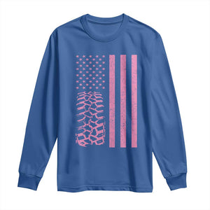 Off Road Car Wheel Vintage Pink American Flag Long Sleeve Shirt TS11 Royal Blue Print Your Wear