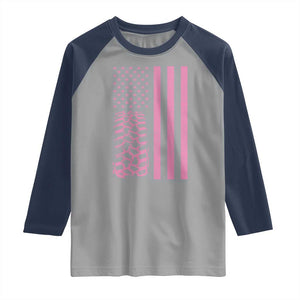 Off Road Car Wheel Vintage Pink American Flag Raglan Shirt TS11 Sport Gray Navy Print Your Wear