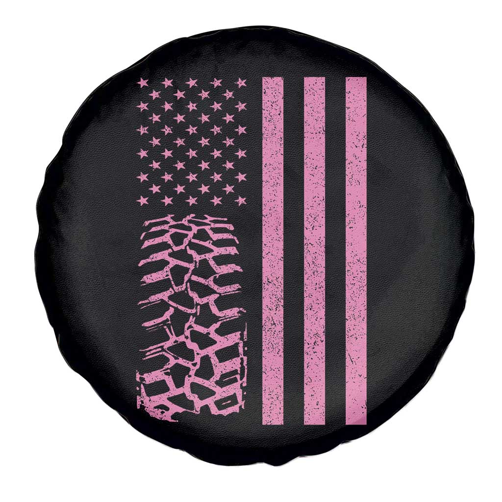 Off Road Car Wheel Vintage Pink American Flag Spare Tire Cover TS11 Print Your Wear