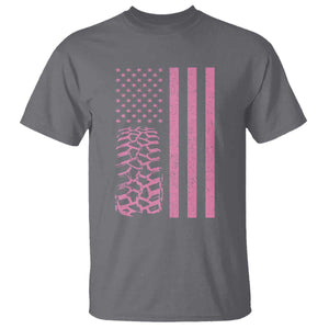 Off Road Car Wheel Vintage Pink American Flag T Shirt TS11 Charcoal Print Your Wear