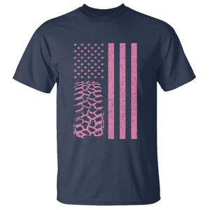 Off Road Car Wheel Vintage Pink American Flag T Shirt TS11 Navy Print Your Wear