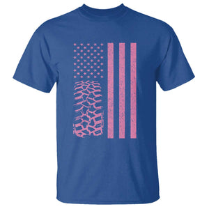 Off Road Car Wheel Vintage Pink American Flag T Shirt TS11 Royal Blue Print Your Wear