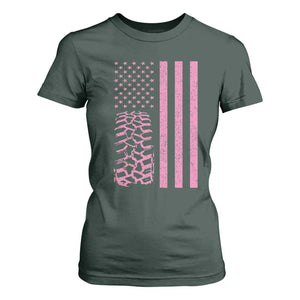 Off Road Car Wheel Vintage Pink American Flag T Shirt For Women TS11 Dark Forest Green Print Your Wear