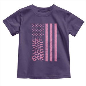 Off Road Car Wheel Vintage Pink American Flag Toddler T Shirt TS11 Purple Print Your Wear