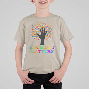 Happy Dot Day T Shirt For Kid Each Dot Matters Colorful Dot Hand Tree TS11 Sand Print Your Wear
