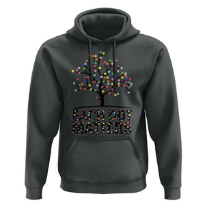 Happy Dot Day Hoodie Each Dot Matters Colorful Dots Tree TS11 Dark Heather Print Your Wear