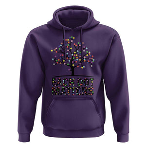 Happy Dot Day Hoodie Each Dot Matters Colorful Dots Tree TS11 Purple Print Your Wear