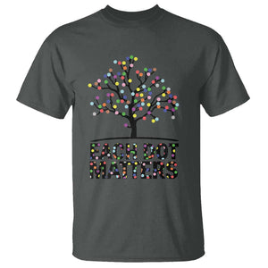 Happy Dot Day T Shirt Each Dot Matters Colorful Dots Tree TS11 Dark Heather Print Your Wear