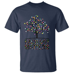 Happy Dot Day T Shirt Each Dot Matters Colorful Dots Tree TS11 Navy Print Your Wear