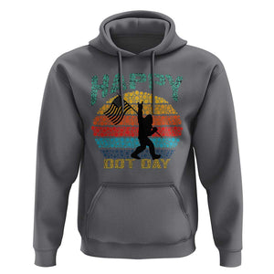 Happy Dot Day Bigfoot Hoodie American Flag Retro Sunset TS11 Charcoal Print Your Wear