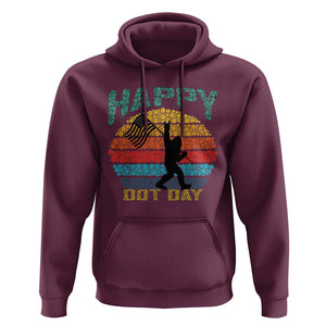 Happy Dot Day Bigfoot Hoodie American Flag Retro Sunset TS11 Maroon Print Your Wear