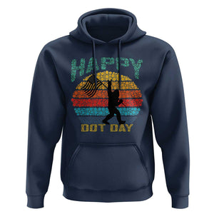 Happy Dot Day Bigfoot Hoodie American Flag Retro Sunset TS11 Navy Print Your Wear