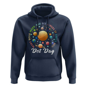 Happy Dot Day Hoodie Make Your Mark See Where It Takes Planet Dots Sparkle Star TS11 Navy Print Your Wear