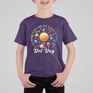 Happy Dot Day T Shirt For Kid Make Your Mark See Where It Takes Planet Dots Sparkle Star TS11 Purple Print Your Wear
