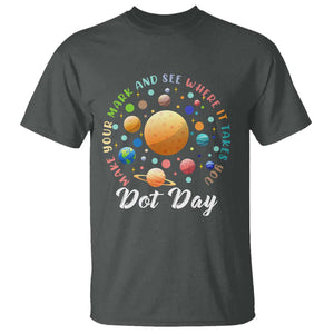 Happy Dot Day T Shirt Make Your Mark See Where It Takes Planet Dots Sparkle Star TS11 Dark Heather Print Your Wear