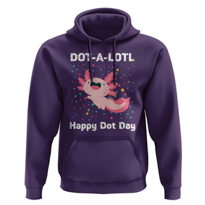Happy Dot Day Hoodie Dot A Lotl Cute Axolotl Colorful Dot TS11 Purple Print Your Wear