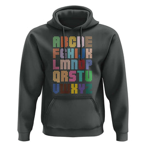 Funny Dot Day Hoodie Alphabet Kindergarten Teacher Student Colorful Polka Dot TS11 Dark Heather Print Your Wear