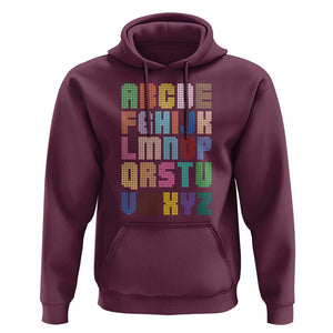 Funny Dot Day Hoodie Alphabet Kindergarten Teacher Student Colorful Polka Dot TS11 Maroon Print Your Wear