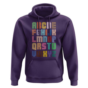 Funny Dot Day Hoodie Alphabet Kindergarten Teacher Student Colorful Polka Dot TS11 Purple Print Your Wear