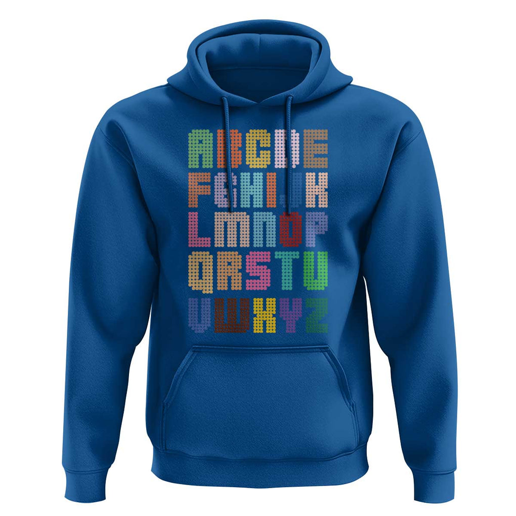 Funny Dot Day Hoodie Alphabet Kindergarten Teacher Student Colorful Polka Dot TS11 Royal Blue Print Your Wear