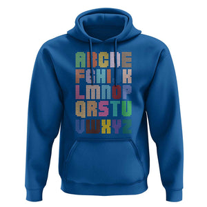 Funny Dot Day Hoodie Alphabet Kindergarten Teacher Student Colorful Polka Dot TS11 Royal Blue Print Your Wear