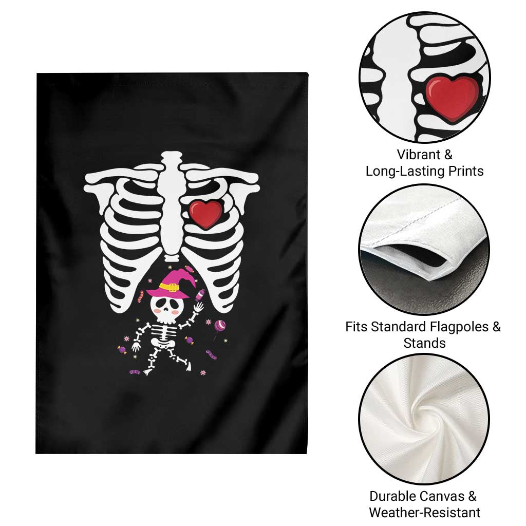 Pregnancy Announcement Garden Flag Halloween Witch Skeleton Monster Baby Pregnant Candy TS11 Print Your Wear