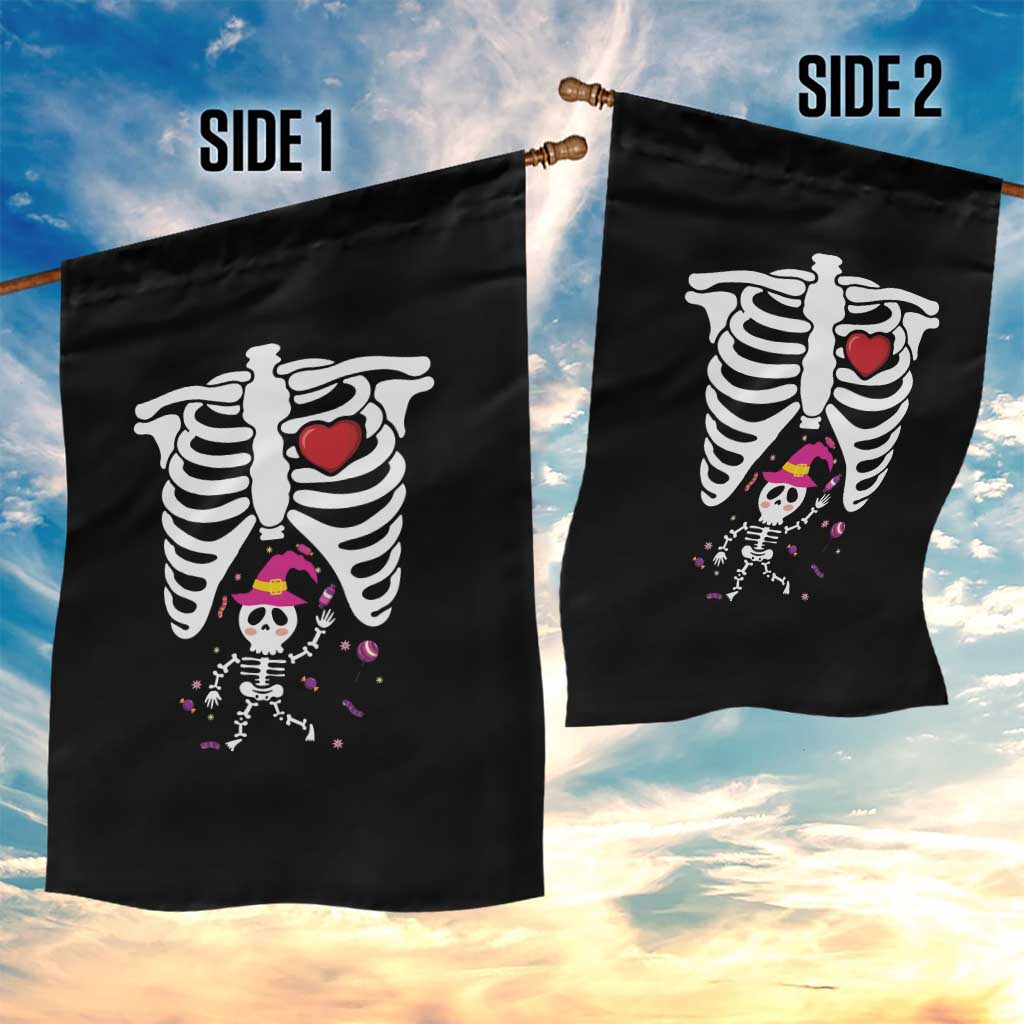 Pregnancy Announcement Garden Flag Halloween Witch Skeleton Monster Baby Pregnant Candy TS11 Print Your Wear
