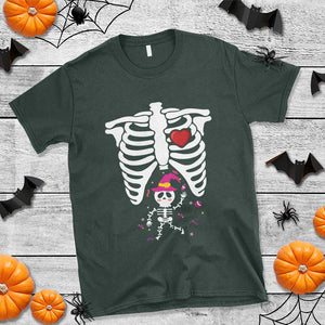 Pregnancy Announcement T Shirt Halloween Witch Skeleton Monster Baby Pregnant Candy TS11 Dark Forest Green Print Your Wear