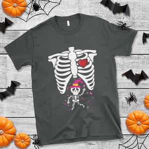 Pregnancy Announcement T Shirt Halloween Witch Skeleton Monster Baby Pregnant Candy TS11 Dark Heather Print Your Wear