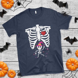 Pregnancy Announcement T Shirt Halloween Witch Skeleton Monster Baby Pregnant Candy TS11 Navy Print Your Wear